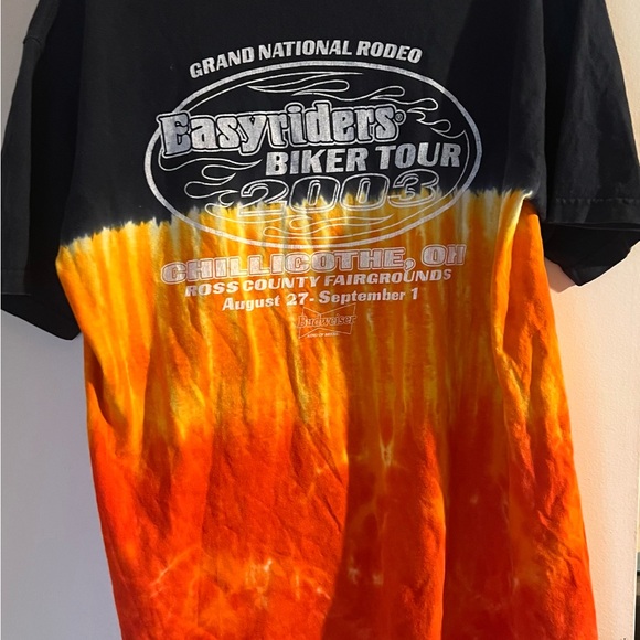 Vintage T - Shirt Easyriders Men’s L Flame Tie Dye Logo y2k - Picture 5 of 8